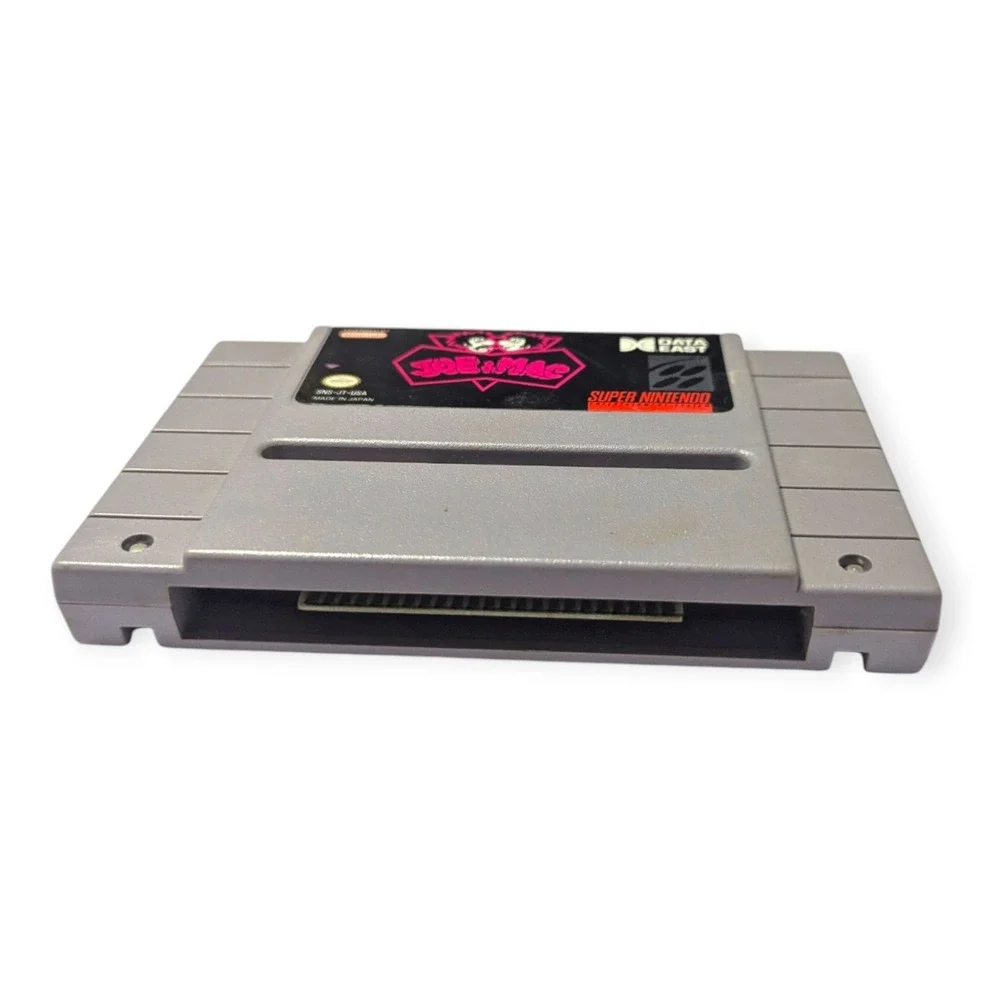 Joe & Mac‎ Super Nintendo SNES Game Cartridge 1991 Data East SNS-JT-USA